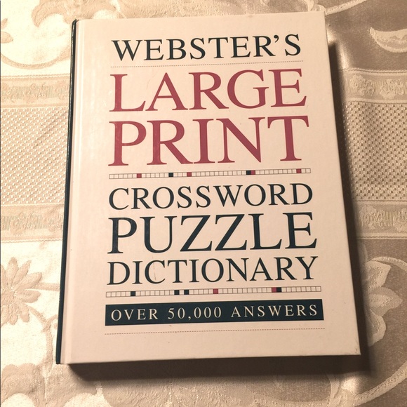 Lrg Print Crossword Puzzle Dictionary - Picture 1 of 1